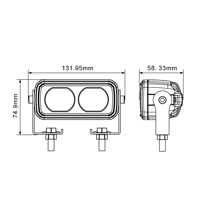 30W High Quality Line Beam Red Zone Forklift Warning Lights