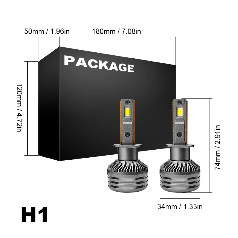 WETECH 55W LED Headlight Bulbs H1 Socket Auto Car LED Headlamp