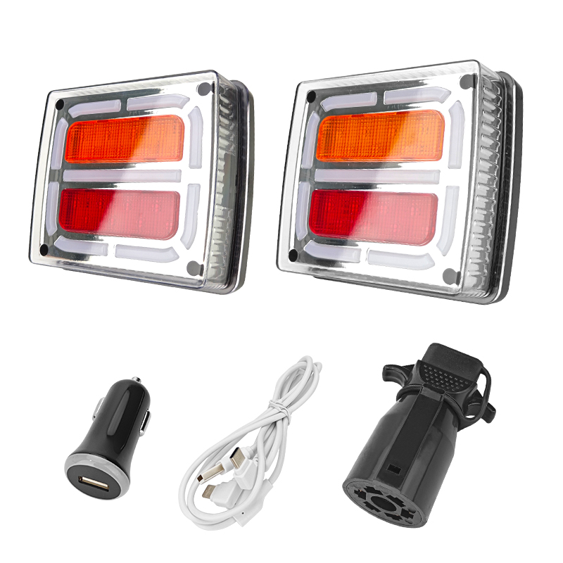 WETECH Wireless Trailer Light Kit Magnetic Base Conversion LED Towing Lights