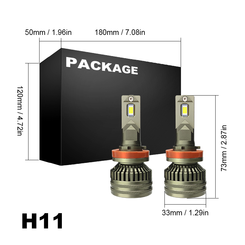 WETECH 35W LED Headlight Bulbs H11 Socket Auto Car LED Headlamp