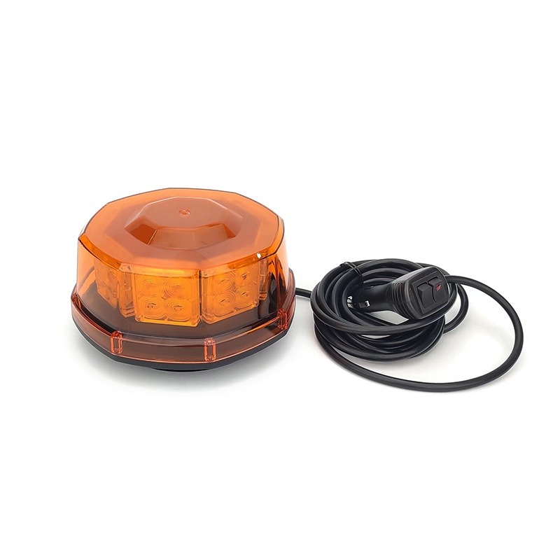 WETECH 8" Octagon Beacon Signal LED Warning Lights With Magnet Base