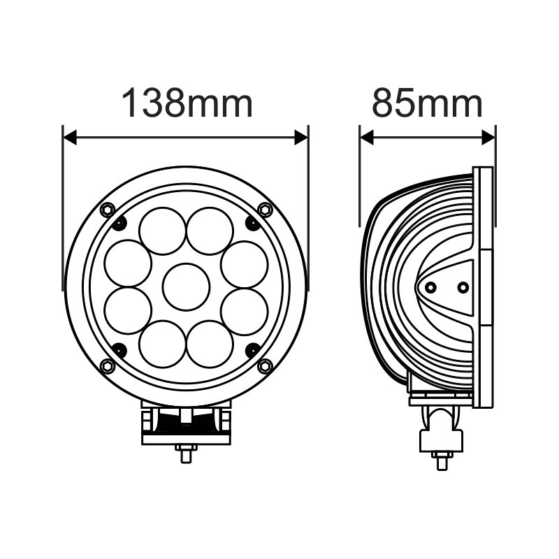 WETECH 45W LED Overhead Crane Warning and Safety Lights