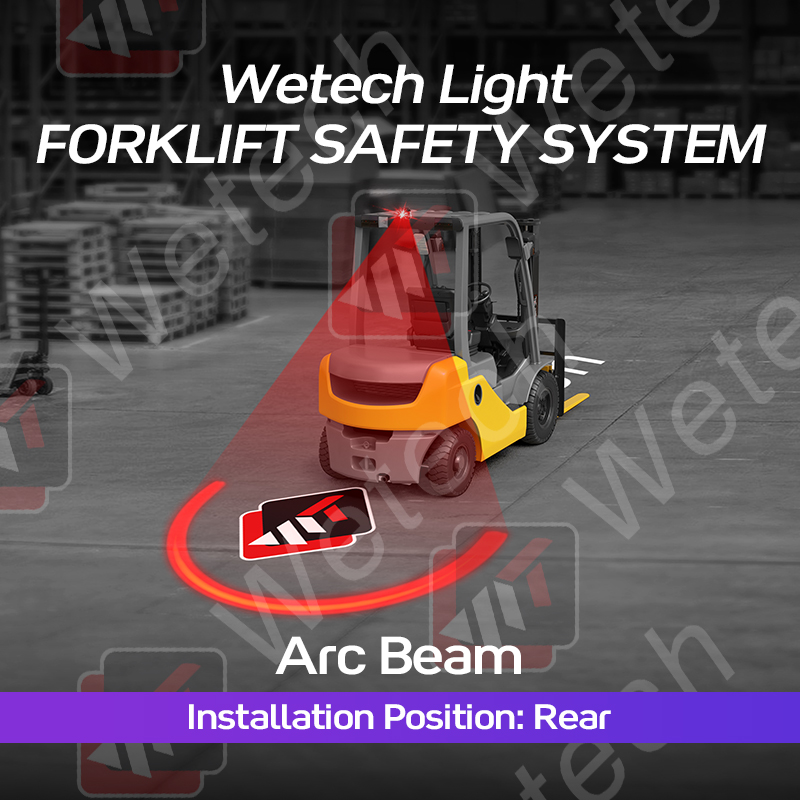 WETECH 20W 4" Forklift Warning Light Arc Beam Safety Lamp