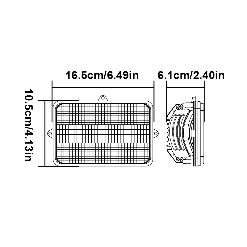 WETECH 60W Agriculture LED Work Lights Front Hood Light For Tractor