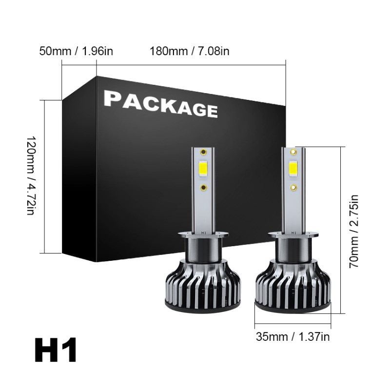 WETECH 25W LED Headlight Bulbs H1 Socket Auto Car LED Headlamp