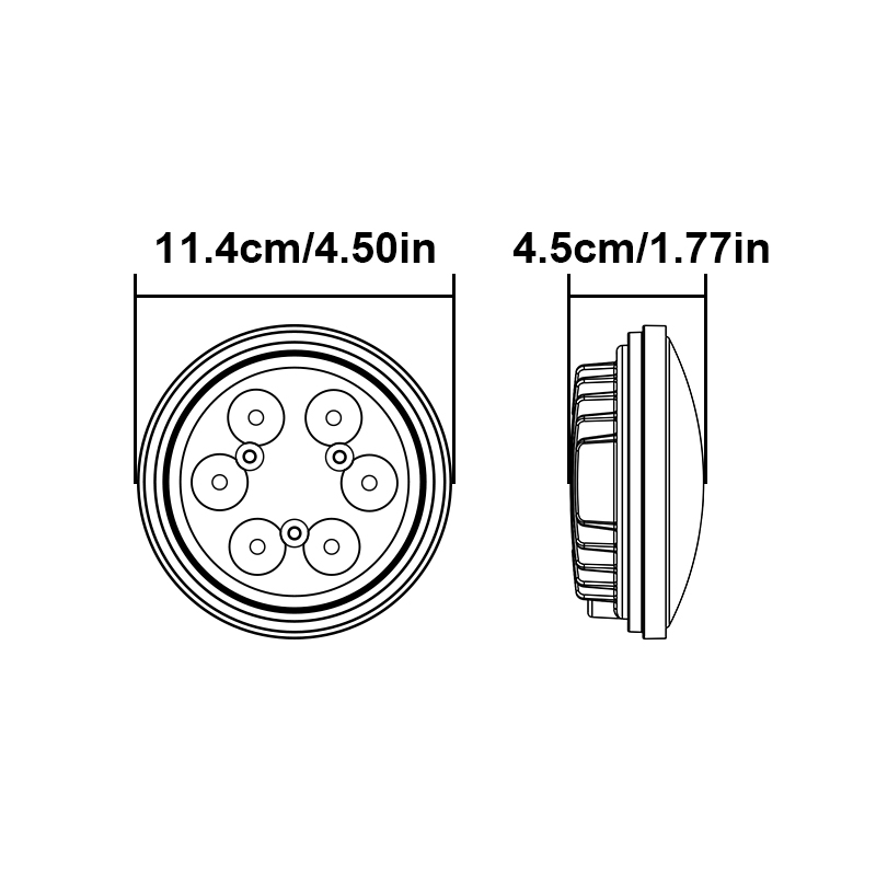 WETECH 30W Agriculture LED Work Lights Front Hood Light For Tractor