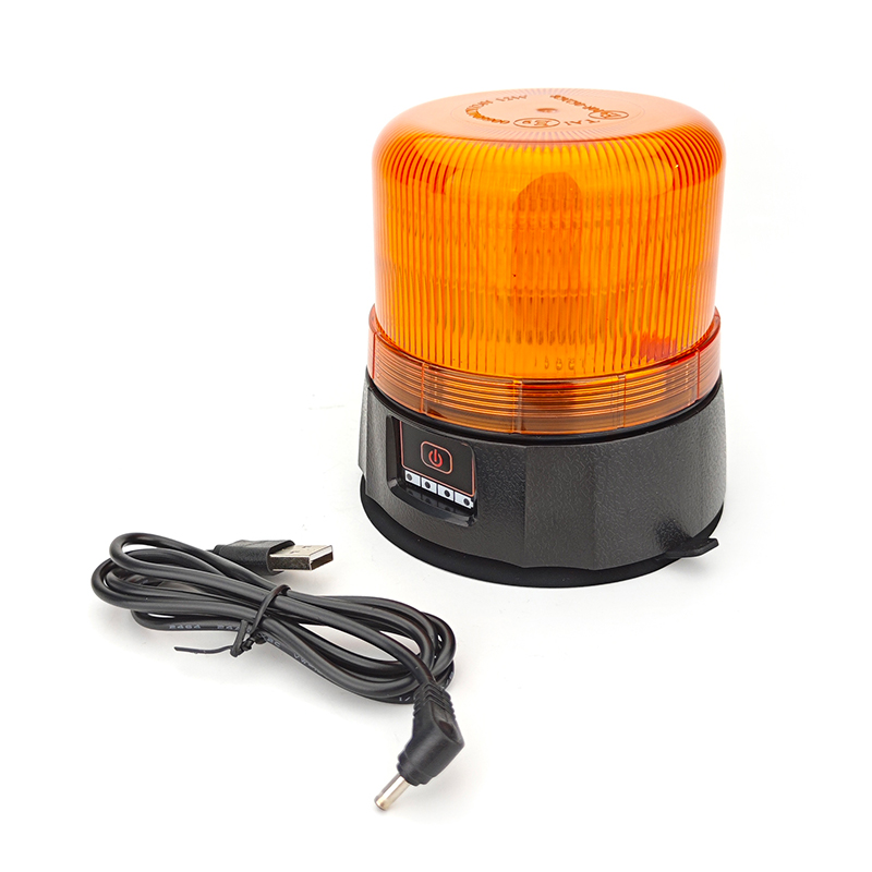 WETECH High Cover Model Beacon Signal Rechargeable LED Flashing Warning Light With Magnet Sucker Type