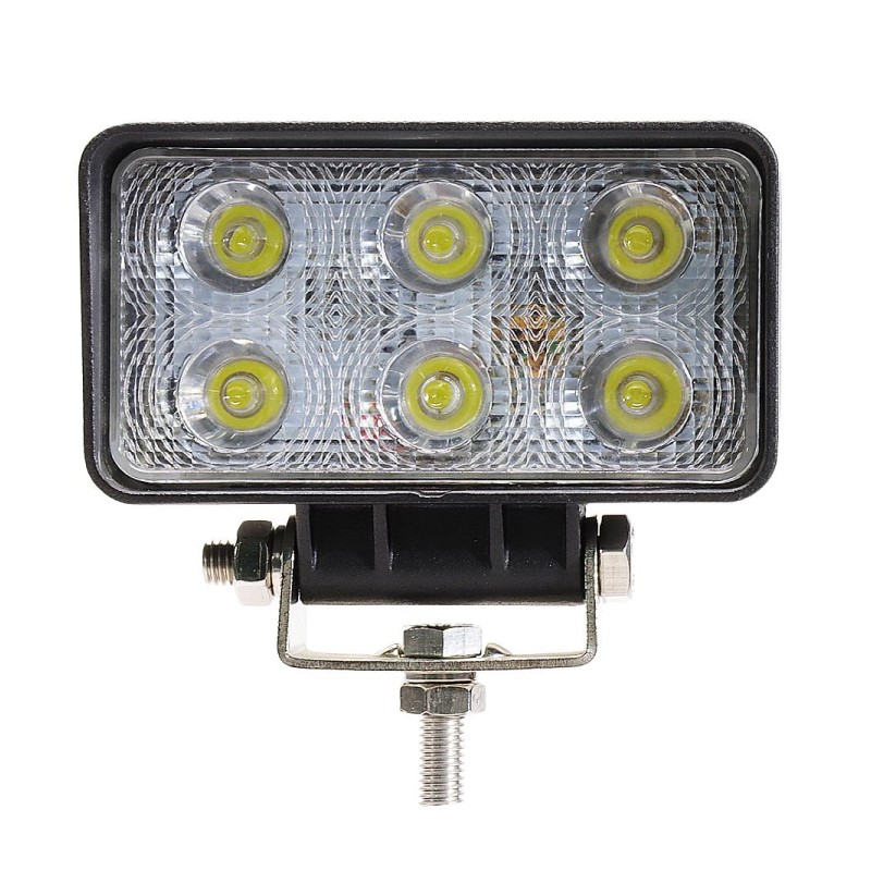 WETECH 18W 4" LED Auxiliary Flood Light Rectangular Off-road Driving Lights