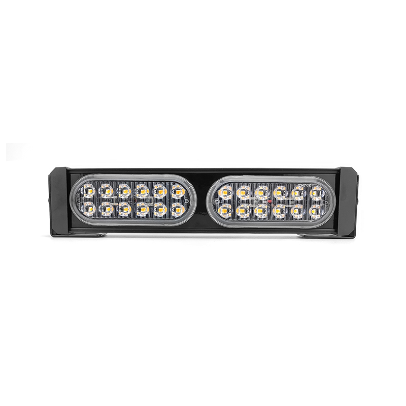 WETECH 24W 9" LED Strobe Light Bar Flash Rooftop Emergency Warning Light