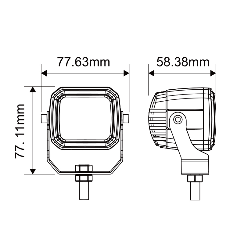 10W Mini Red Zone Line Beam Forklift Warning Lights