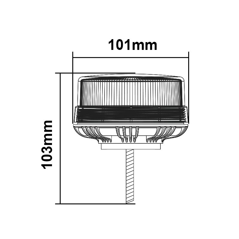 WETECH Low Cover Model Beacon Signal LED Flashing Warning Light With Screw Mounted Type