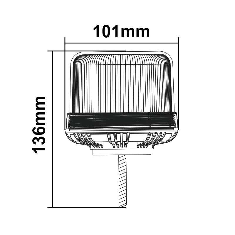 WETECH High Cover Model Beacon Signal LED Flashing Warning Light With Screw Mounted Type