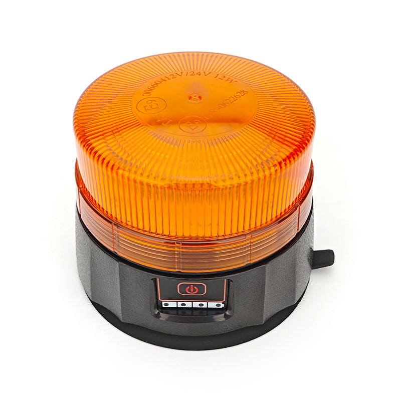 WETECH Low Cover Model Beacon Signal Rechargeable LED Flashing Warning Light With Magnet Sucker Type
