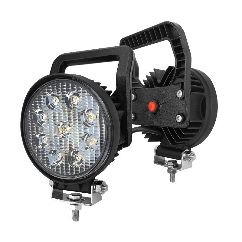 WETECH 27W 5" Round LED Work Lights With Switch and Handle