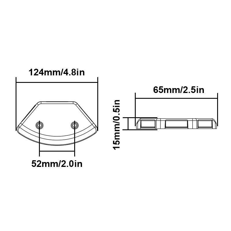 WETECH 3" Tail Lift Platform Warning Lights Strobe Safety Lamp