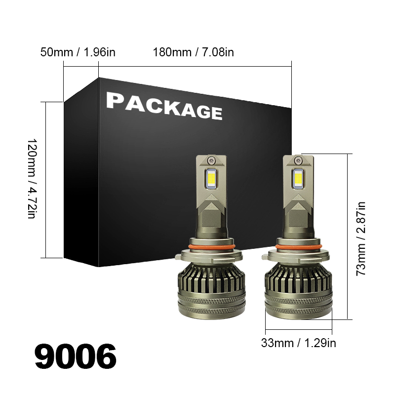 WETECH 35W светодиодные лампы для фар с цоколем 9006, автомобильные светодиодные фары