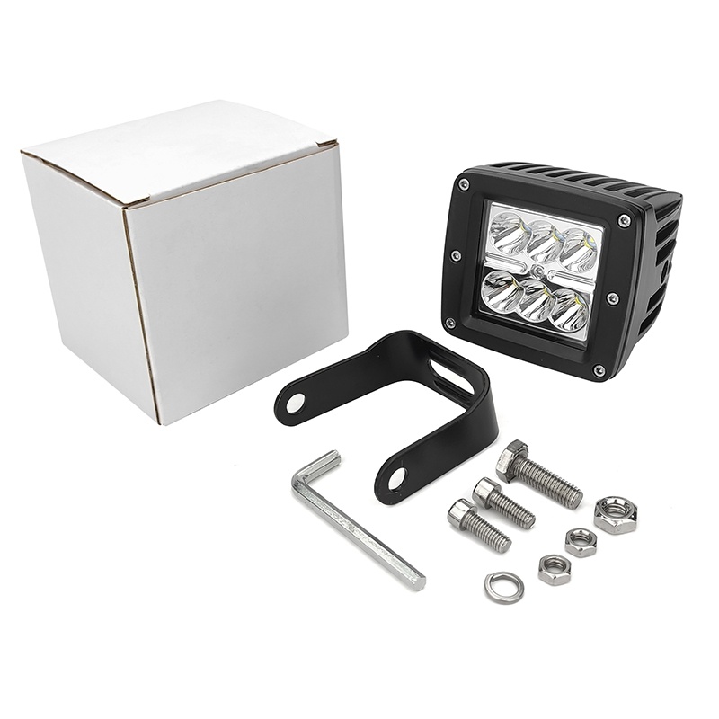 WETECH 18W 3" LED Auxiliary Spot Light Mini Cube Off-road Driving Lights