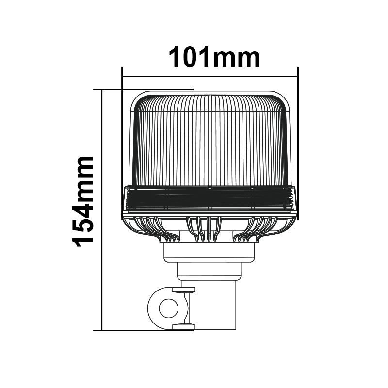 WETECH High Cover Model Beacon Signal LED Flashing Warning Light With Din Stem Base Type