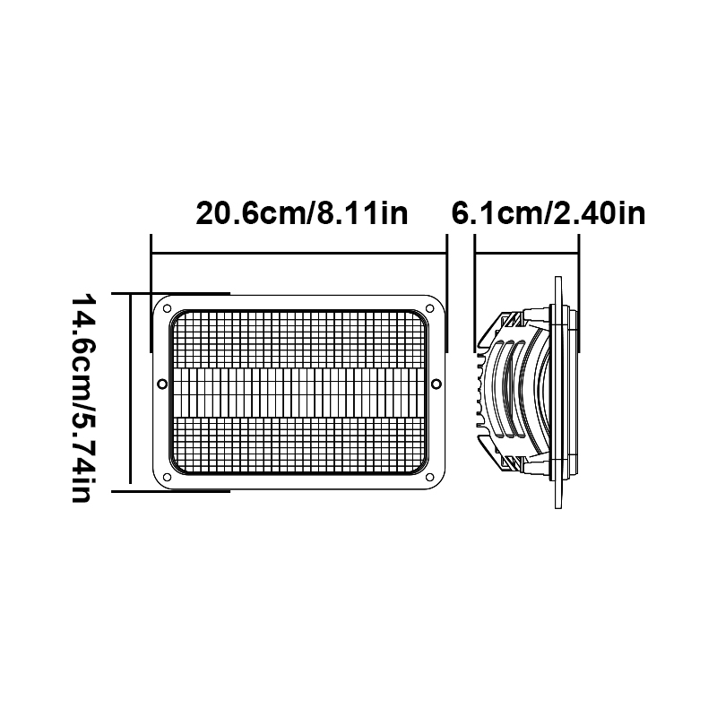 WETECH 60W Сельское хозяйство Светодиодные рабочие фары Передний свет капота для трактора