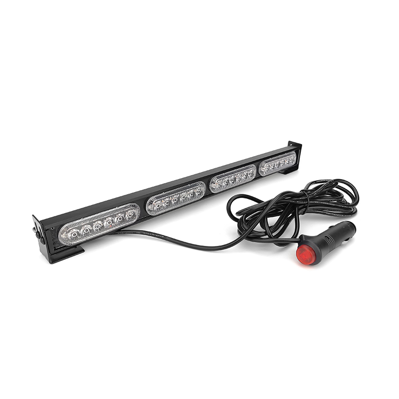 WETECH 24W 15" LED Strobe Light Bar Flash Rooftop Emergency Warning Light