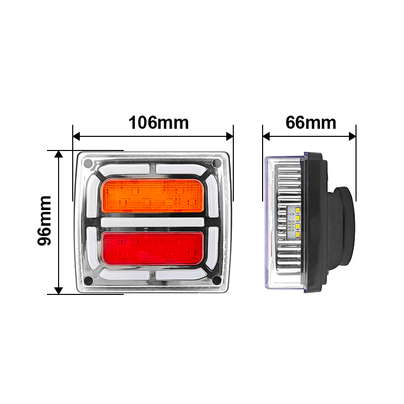 WETECH Wireless Trailer Light Kit Magnetic Base Conversion LED Towing Lights