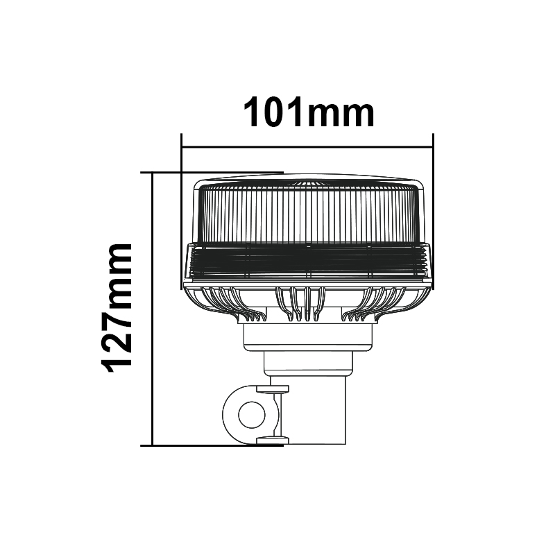 WETECH Low Cover Model Beacon Signal LED Flashing Warning Light With Din Stem Base Type