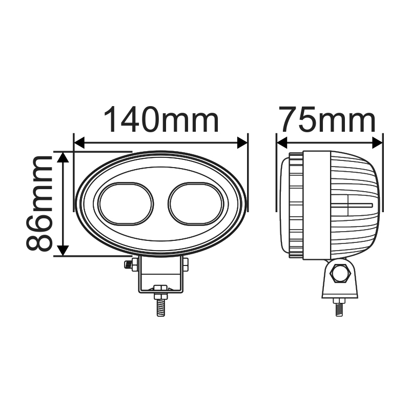 30W Forklift Warning Lights Red Zone Line Beam Safety Light