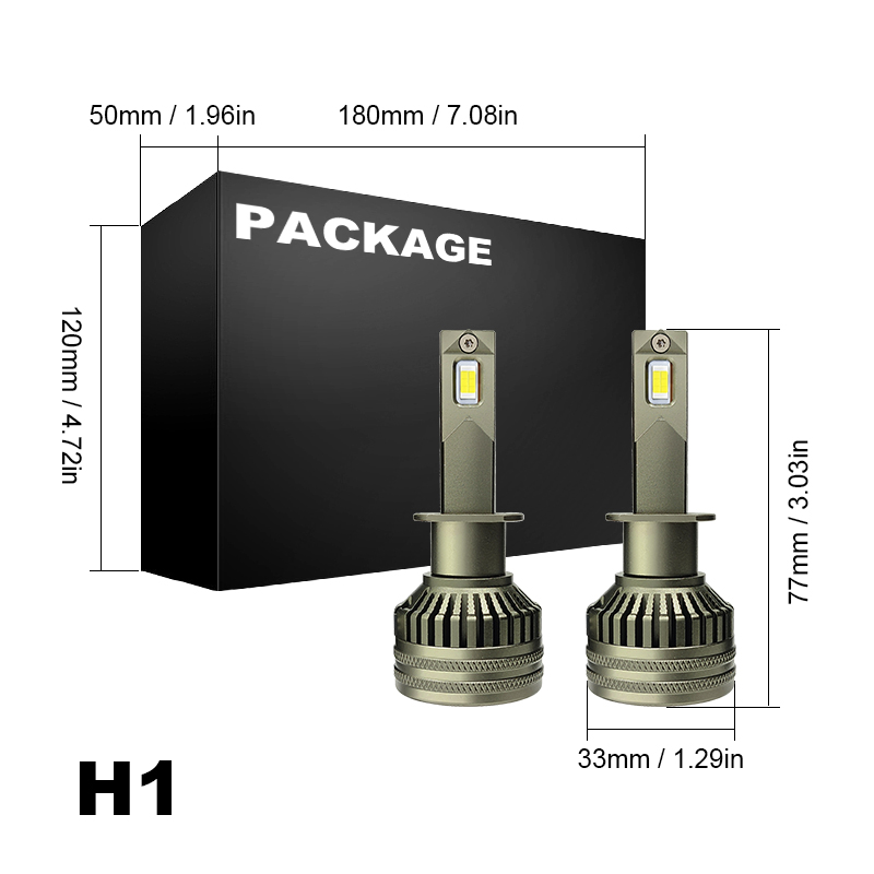 WETECH 35W LED Headlight Bulbs H1 Socket Auto Car LED Headlamp