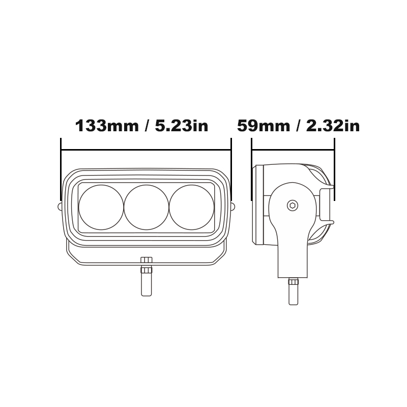 WETECH 30W 4" LED Auxiliary Spot Light Off-road Driving Lights