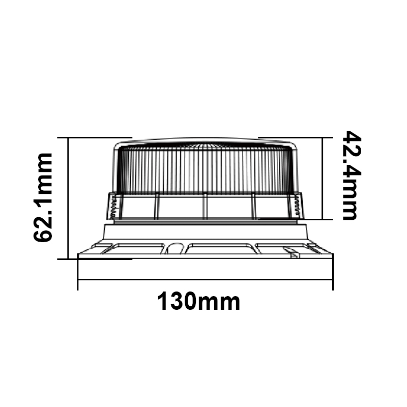 WETECH Low Cover Model Beacon Signal LED Flashing Warning Light With Screw Mounted Type