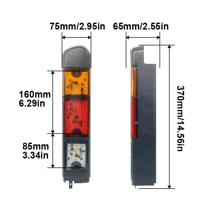 WETECH Three Colors Combination Right Side Position Forklift Truck Tail Lights