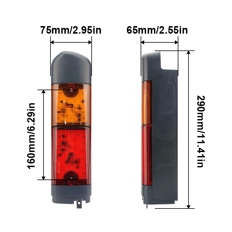 WETECH Two Colors Combination Left Side Position Forklift Truck Tail Lights