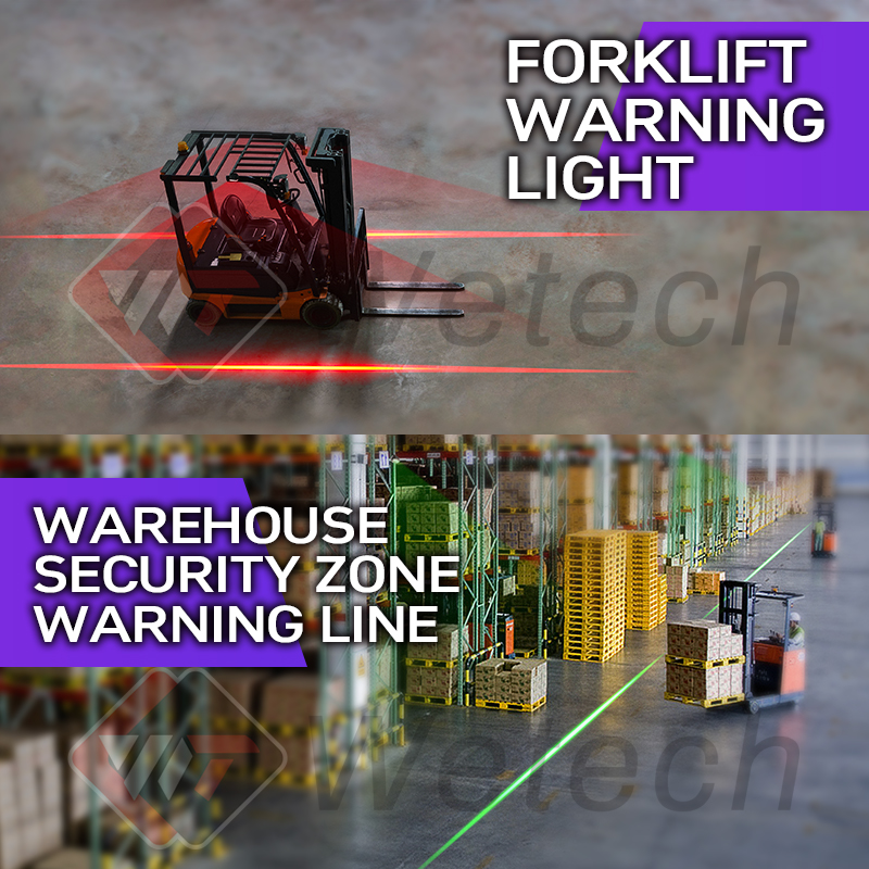 WETECH 60W Forklift Warning Light Line Beam Safety Lamp