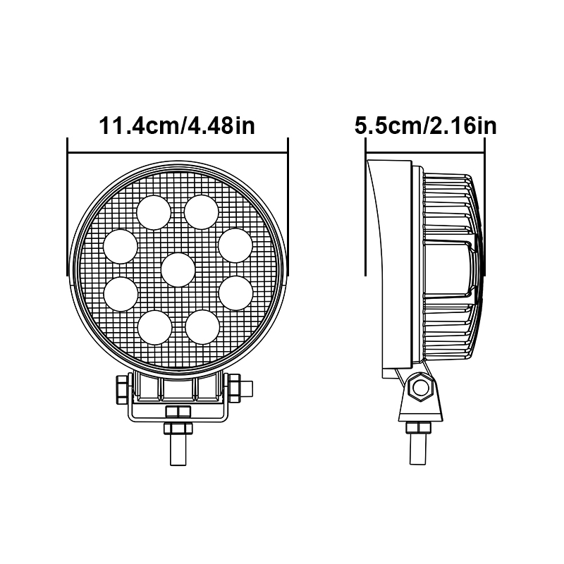 WETECH 27W 5-дюймовые светодиодные рабочие фары с круглым прожектором WorkLight