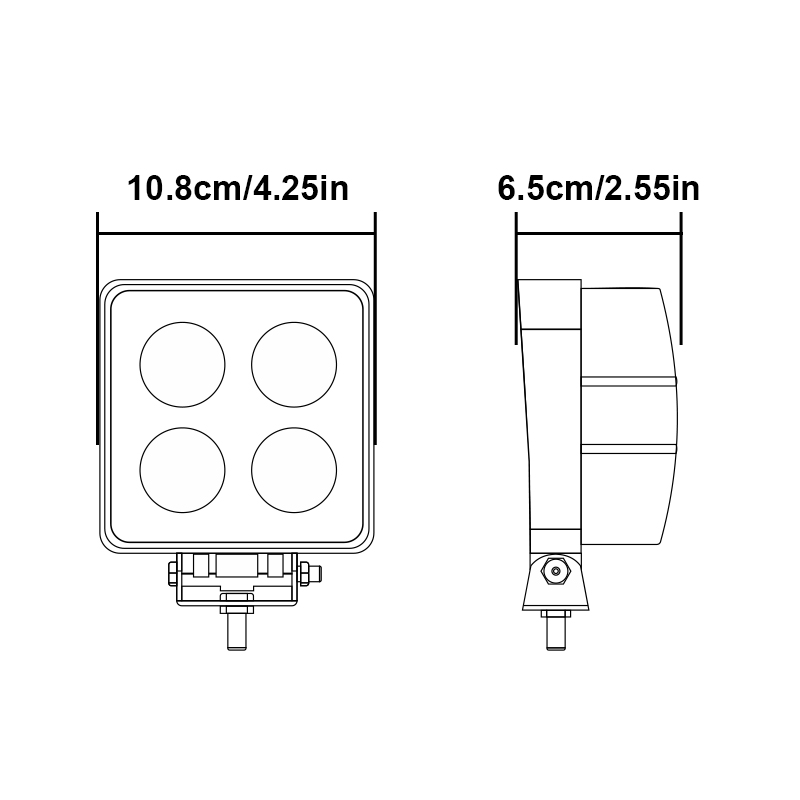 WETECH 40W 5" Светодиодные рабочие фары Квадратный прожектор WorkLight