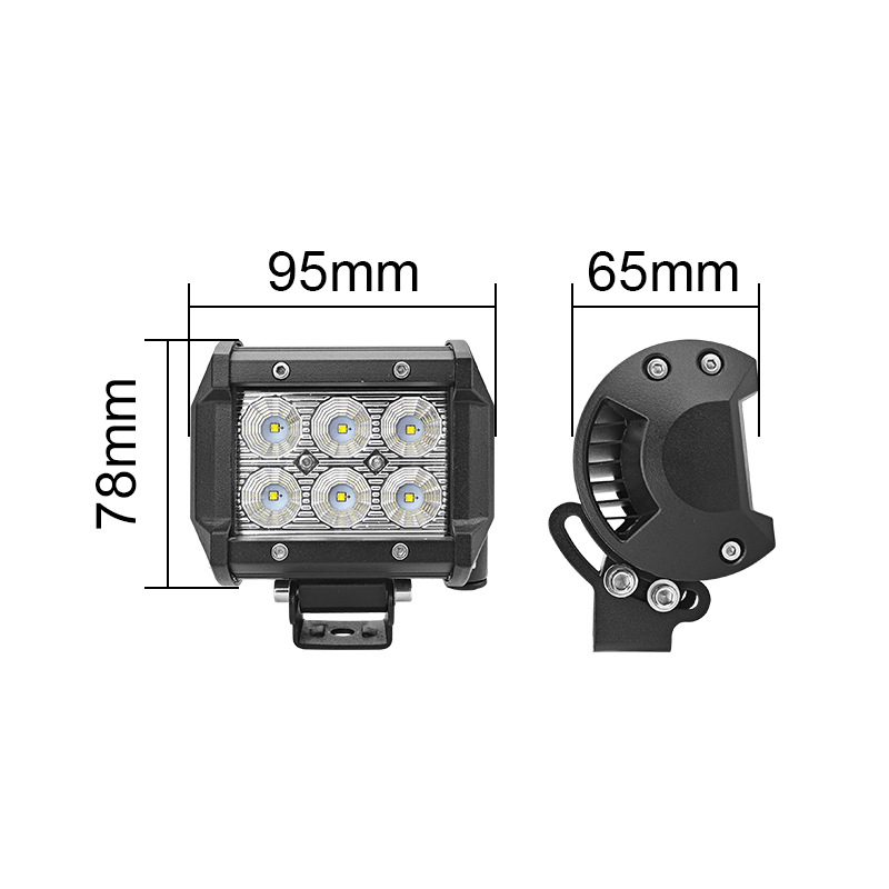 WETECH 18W 4'' LED Off-Road Motorcycle Auxiliary Work Light