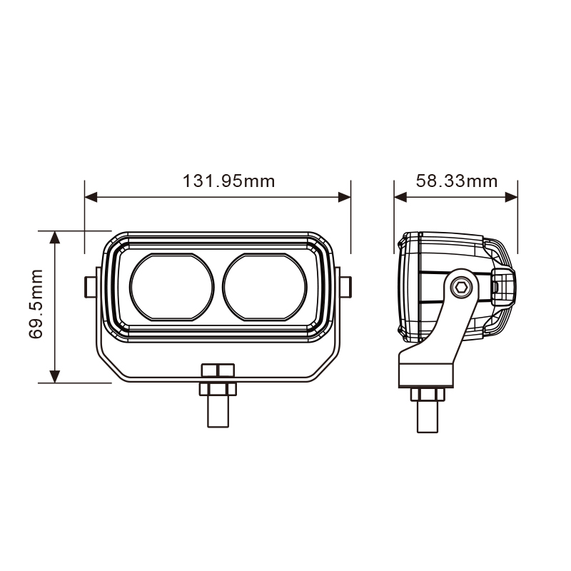 30W High Quality Line Beam Red Zone Forklift Warning Lights