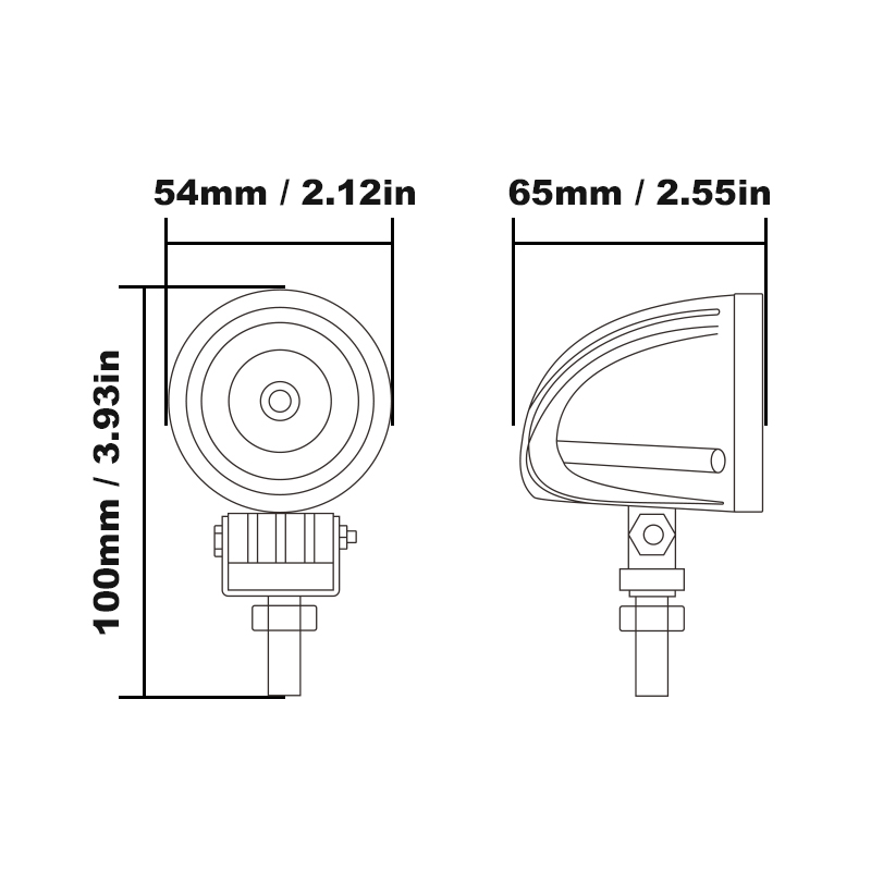 WETECH 10W 2" светодиодные вспомогательные топовые светодиодные мини-круглые светофоры повышенной проходимости