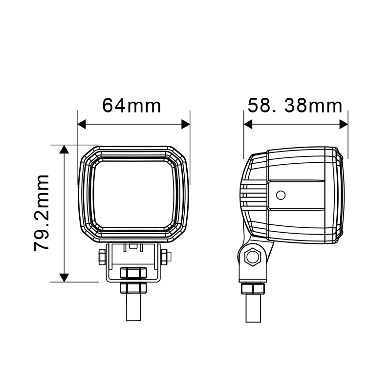 10W Mini Red Zone Line Beam Forklift Warning Lights