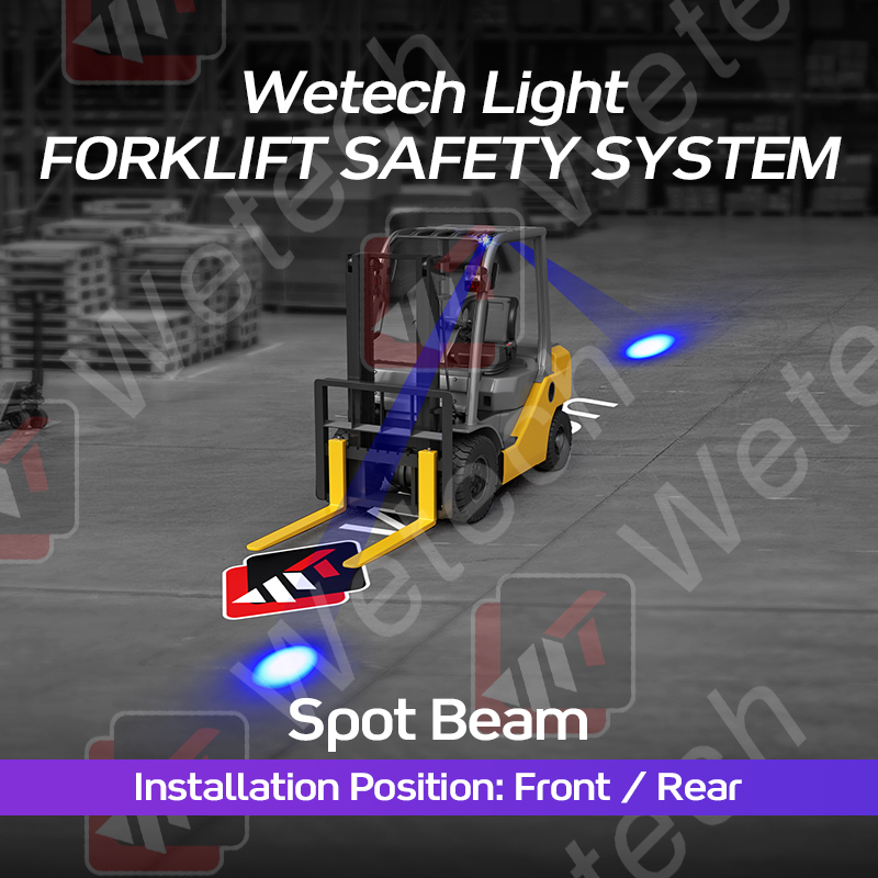 WETECH 10W Blue Spot Forklift Warning Lights Warehouse Safety Lamp 360 ° Rotary support