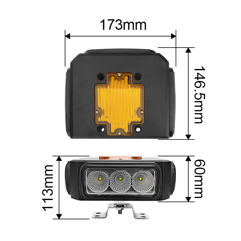 4 in 1 Forklift Safety Warning Lights Line Beam/Spot Beam/Flood Light/Flashing warning light