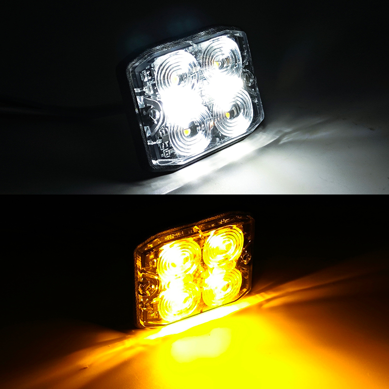 WETECH 12W LED Strobe Lights Vehicle Side Marker Surface Mount With Daytime running light