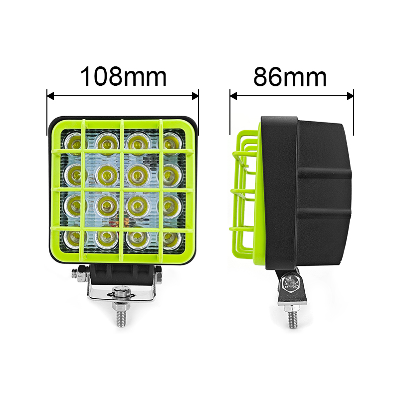 WETECH 48W LED Work Lights Square Flood WorkLight