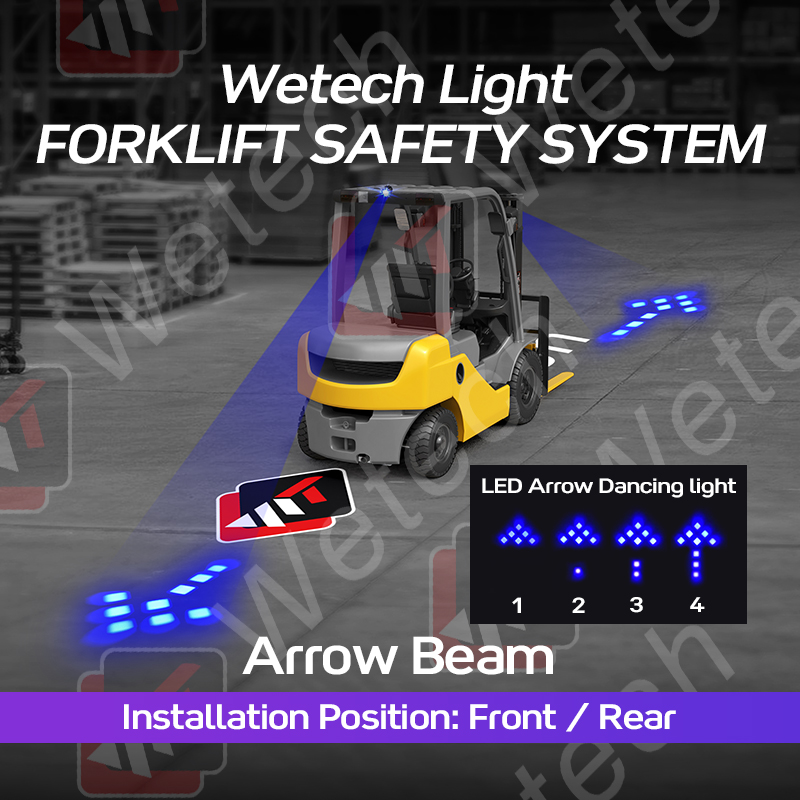 WETECH 18W Flash Arrow Light Forklift Safety Warning Lamp