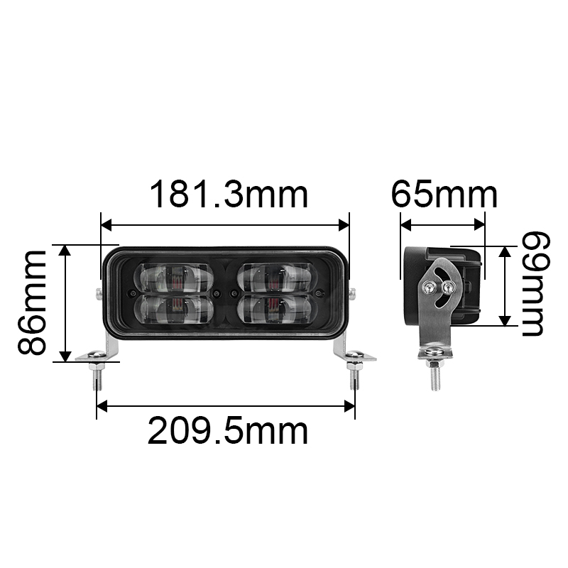 WETECH 60W Forklift Warning Lights Red Zone Line Beam Safety Light