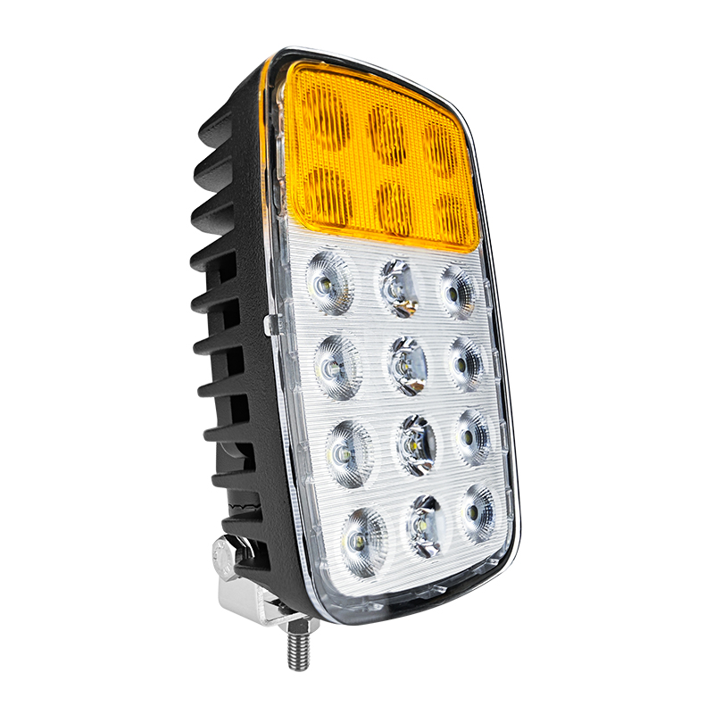 WETECH 60W 6.5" Turn signal LED Work Lights Rectangular Swivel Bracket Flood WorkLight