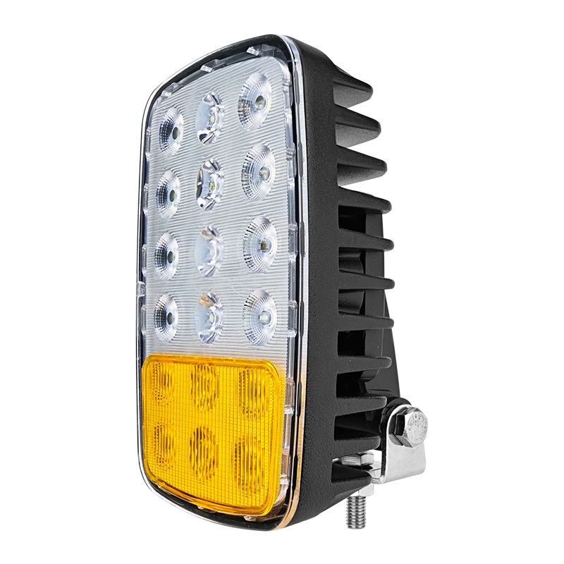 WETECH 60W 6.5" Turn signal LED Work Lights Rectangular Swivel Bracket Flood WorkLight