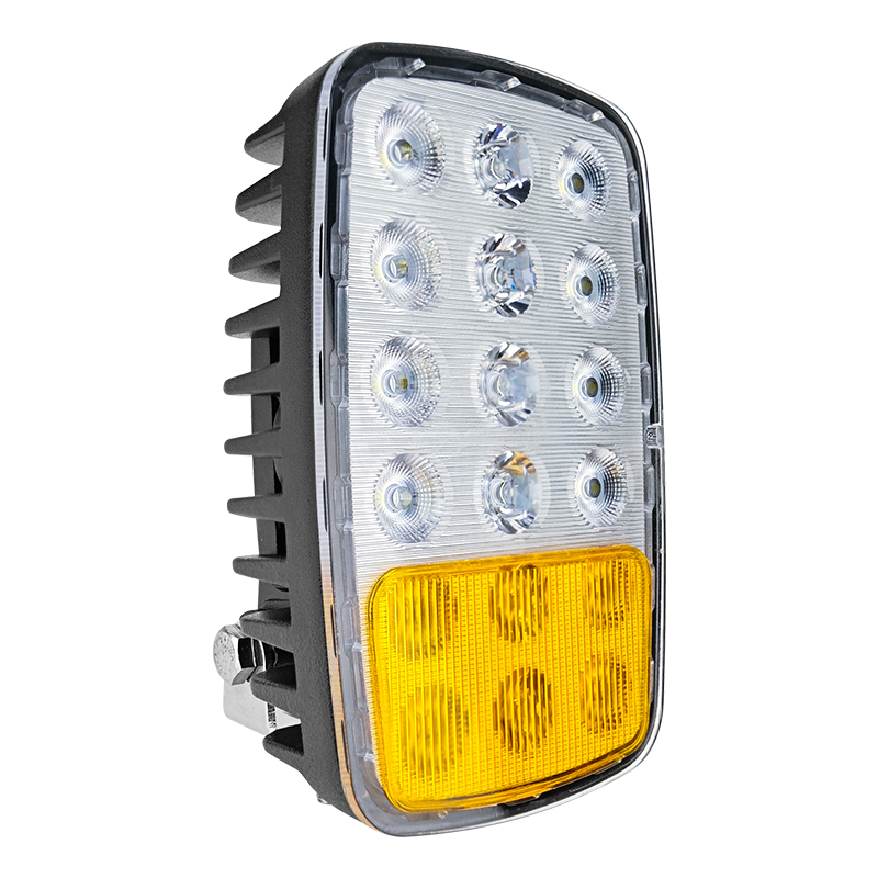 WETECH 60W 6.5" Turn signal LED Work Lights Rectangular Swivel Bracket Flood WorkLight