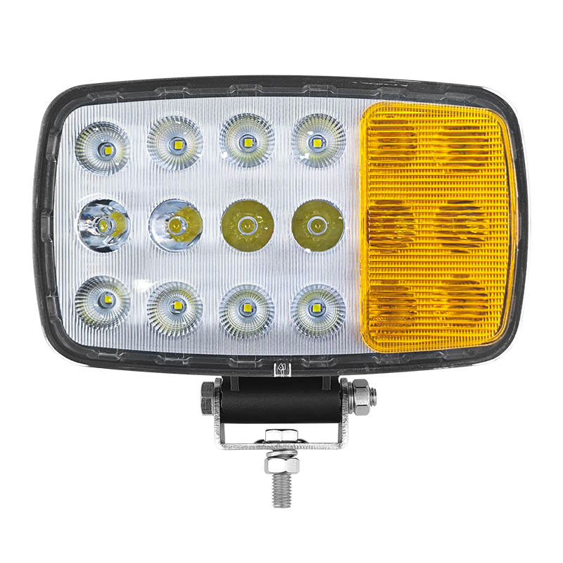 WETECH 60W 6.5" Turn signal LED Work Lights Rectangular Swivel Bracket Flood WorkLight