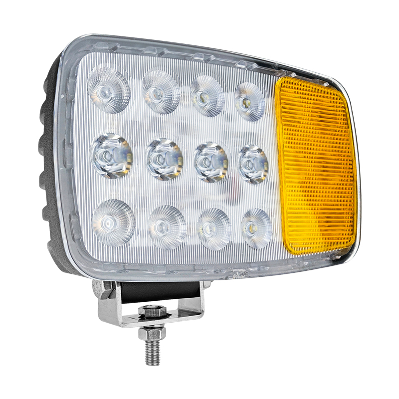 WETECH 60W 6.5" Turn signal LED Work Lights Rectangular Swivel Bracket Flood WorkLight